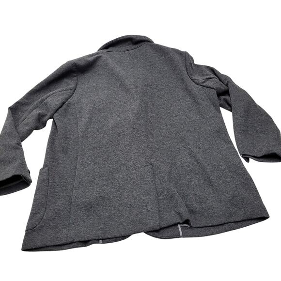 Dapper Boi gray casual knit blazer jacket stretch - Picture 2 of 9